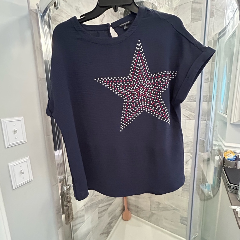 Ava & Grace Blue Short Sleeve Tee